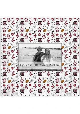 South Carolina Gamecocks Floral Pattern Picture Frame - Red