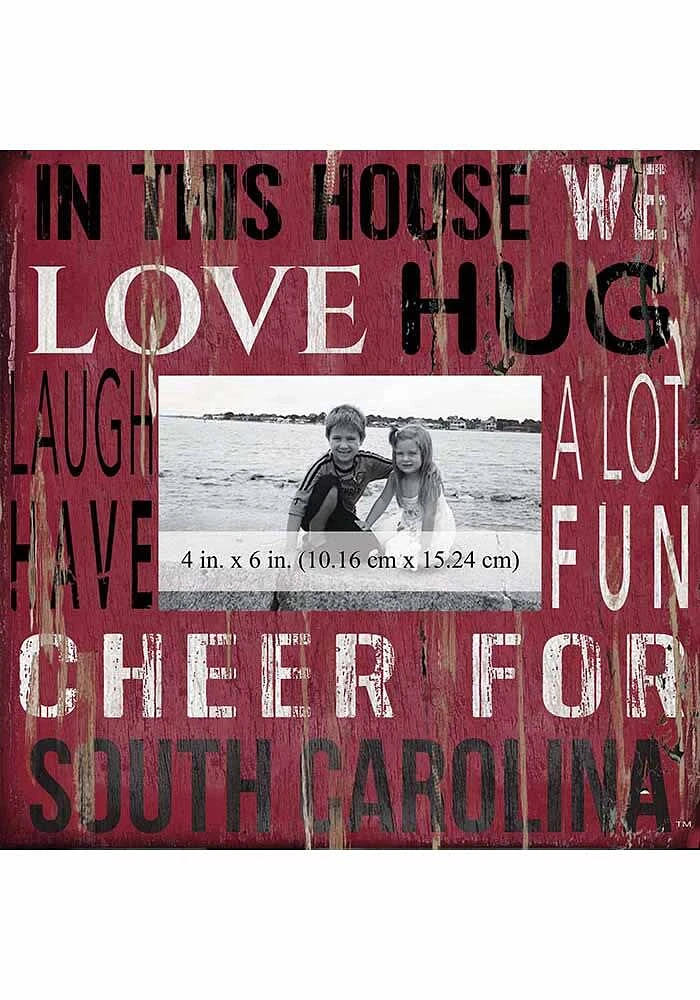 South Carolina Gamecocks In This House 10x10 Picture Frame - Red