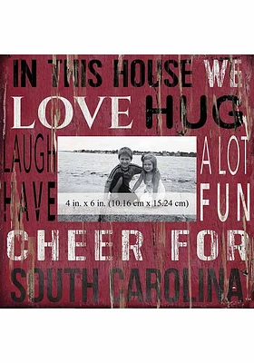 South Carolina Gamecocks In This House 10x10 Picture Frame - Red