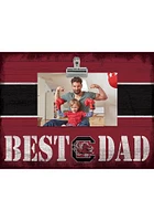 South Carolina Gamecocks Best Dad Striped Clip Picture Frame - Red