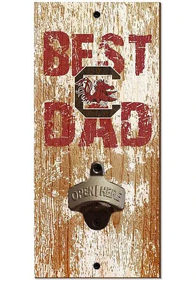 South Carolina Gamecocks Best Dad Bottle Opener Sign - Red