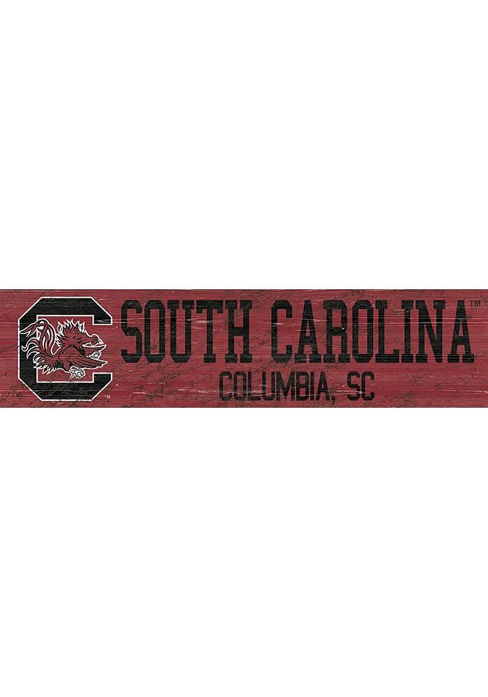 South Carolina Gamecocks 6x24 Sign - Red