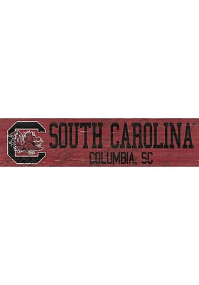 South Carolina Gamecocks 6x24 Sign - Red