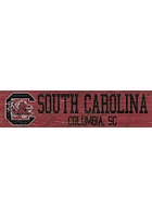 South Carolina Gamecocks 6x24 Sign - Red