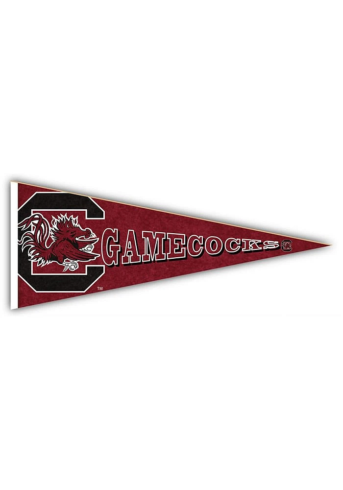 South Carolina Gamecocks Wood Pennant Sign - Red