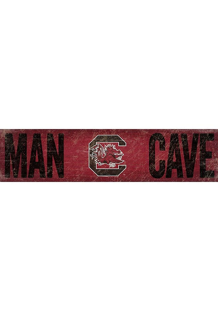South Carolina Gamecocks Man Cave 6x24 Sign - Red