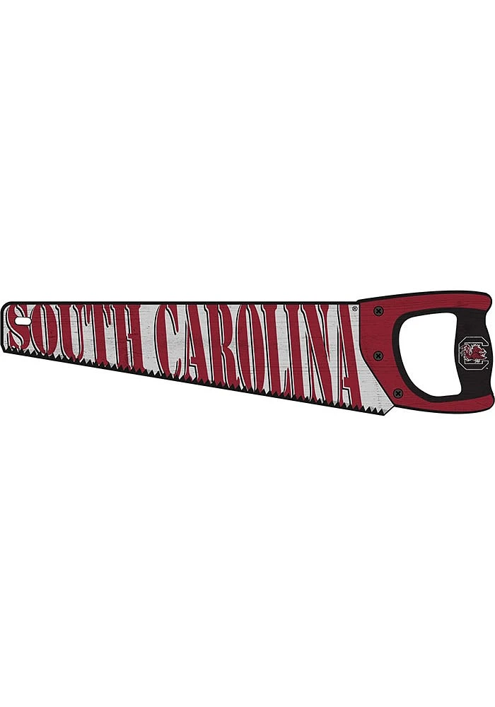 South Carolina Gamecocks Wood Handsaw Sign - Red