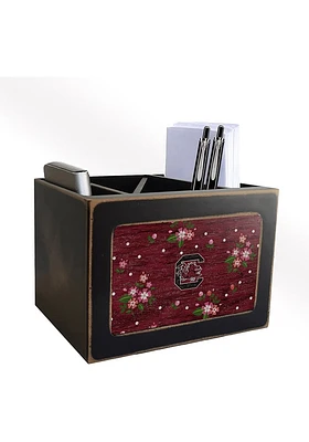 South Carolina Gamecocks Floral Desktop Organizer Desk Accessory