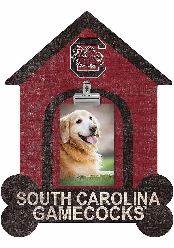 South Carolina Gamecocks Dog Bone House Clip Picture Frame - Red