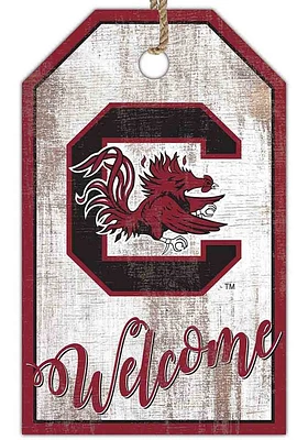 South Carolina Gamecocks Welcome Team Tag Sign - Red