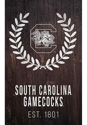 South Carolina Gamecocks Laurel Wreath Sign - Red