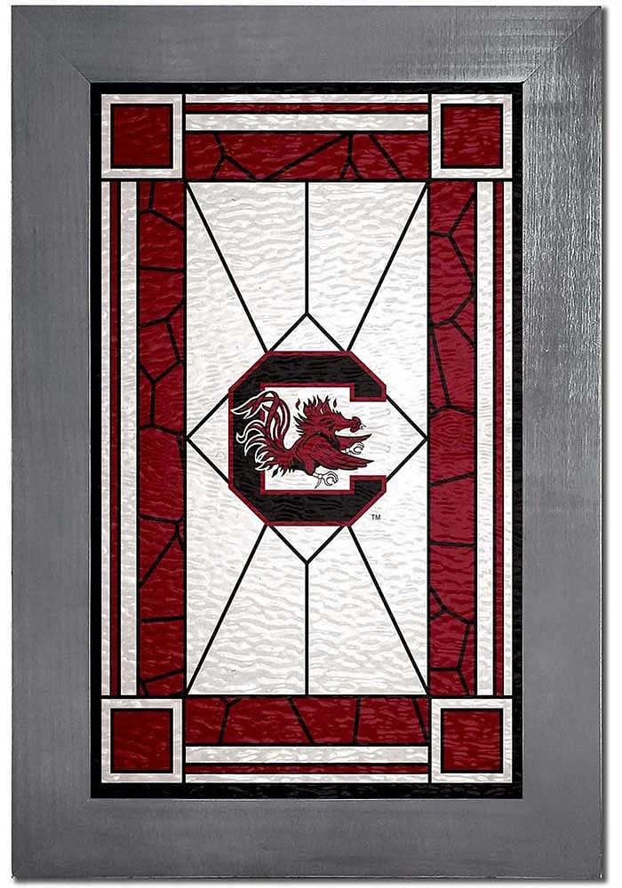 South Carolina Gamecocks Stained Glass Sign - Red