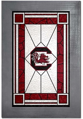 South Carolina Gamecocks Stained Glass Sign - Red