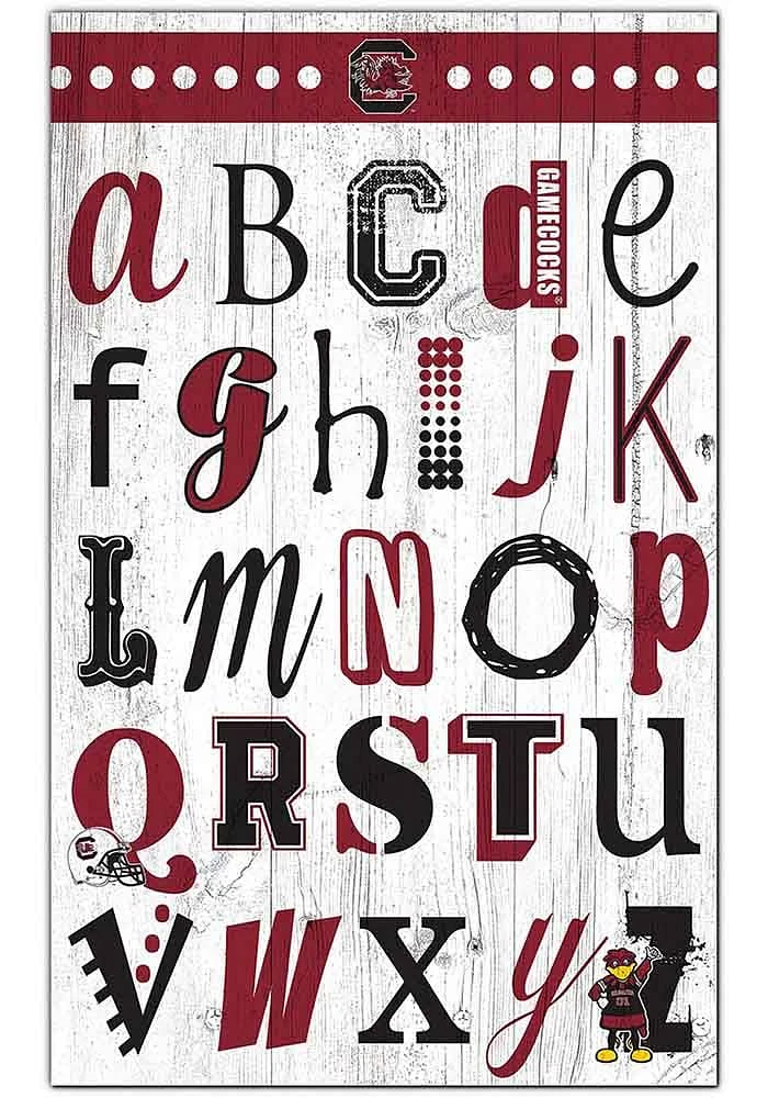 South Carolina Gamecocks Alphabet Sign - Red