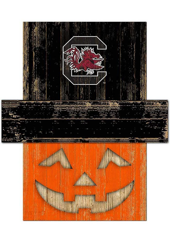 South Carolina Gamecocks Pumpkin Head Sign - Red