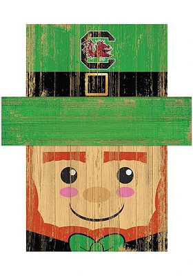South Carolina Gamecocks Leprechaun Head Sign - Red
