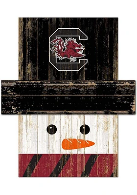 South Carolina Gamecocks Snowman Head Sign - Red