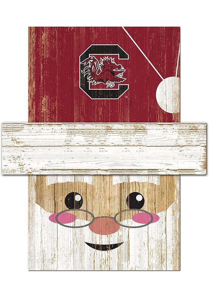 South Carolina Gamecocks Santa Head Sign - Red
