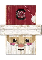 South Carolina Gamecocks Santa Head Sign - Red