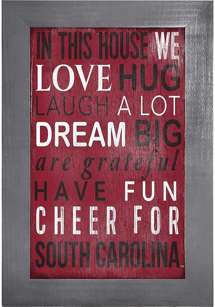 South Carolina Gamecocks In This House Picture Frame - Red