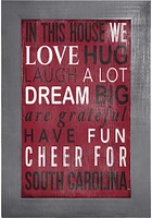 South Carolina Gamecocks In This House Picture Frame - Red
