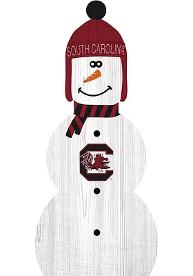 South Carolina Gamecocks Snowman Leaner Sign - Red