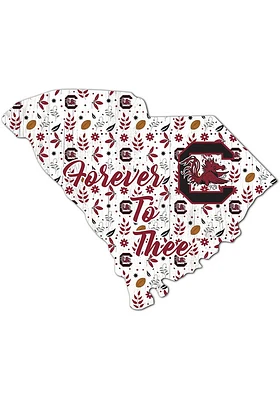 South Carolina Gamecocks 24 Inch Floral State Wall Art