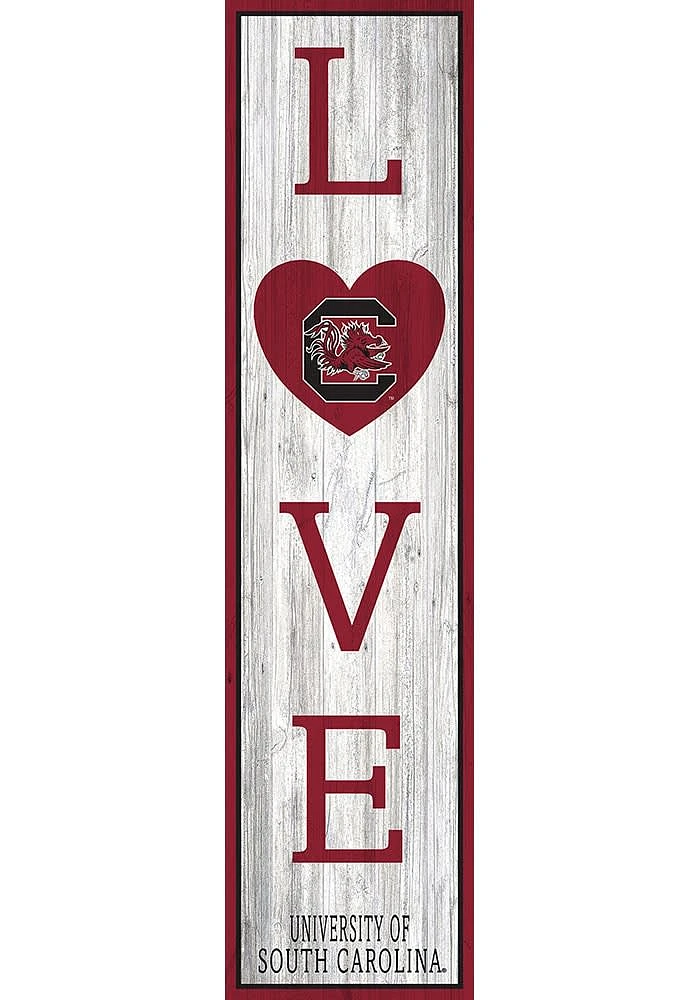South Carolina Gamecocks 48 Inch Love Leaner Sign - Red