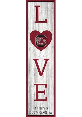 South Carolina Gamecocks 48 Inch Love Leaner Sign - Red