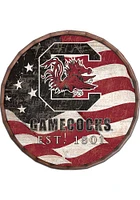 South Carolina Gamecocks Flag 24 Inch Barrel Top Sign - Red