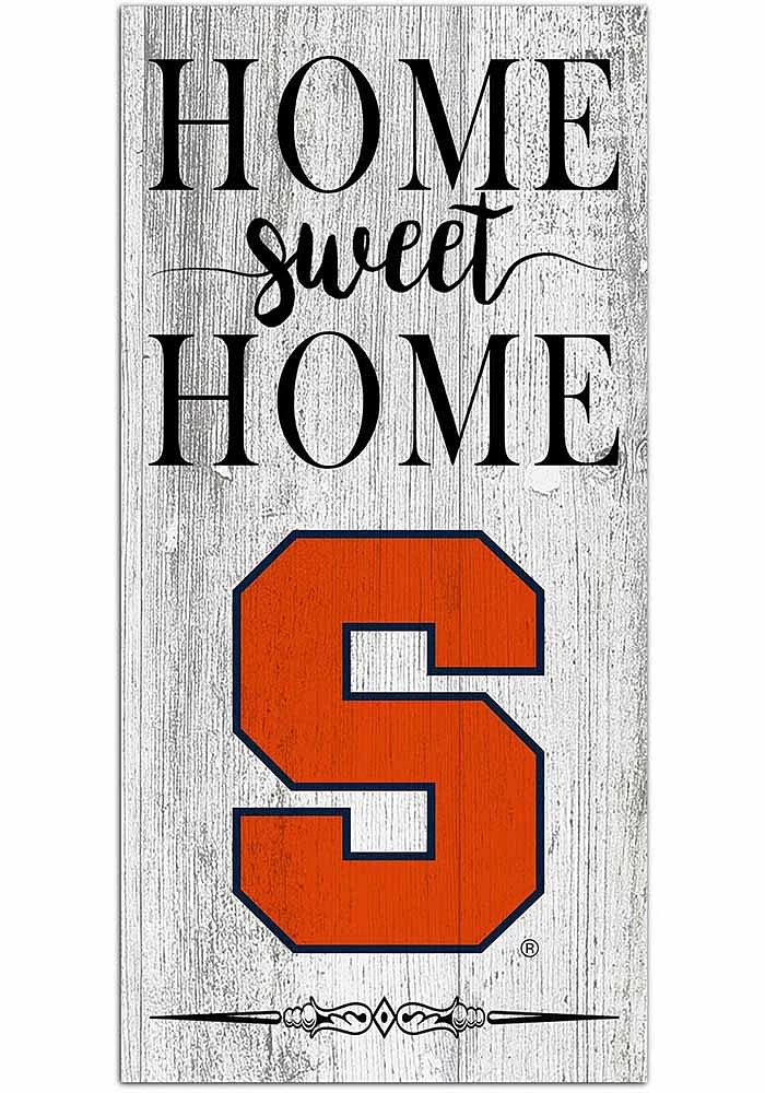 Syracuse Orange Home Sweet Home Whitewashed Sign - Orange
