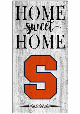 Syracuse Orange Home Sweet Home Whitewashed Sign - Orange