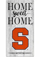 Syracuse Orange Home Sweet Home Whitewashed Sign - Orange