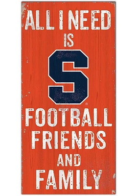 Syracuse Orange Football Friends and Family Sign - Orange
