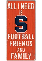Syracuse Orange Football Friends and Family Sign - Orange