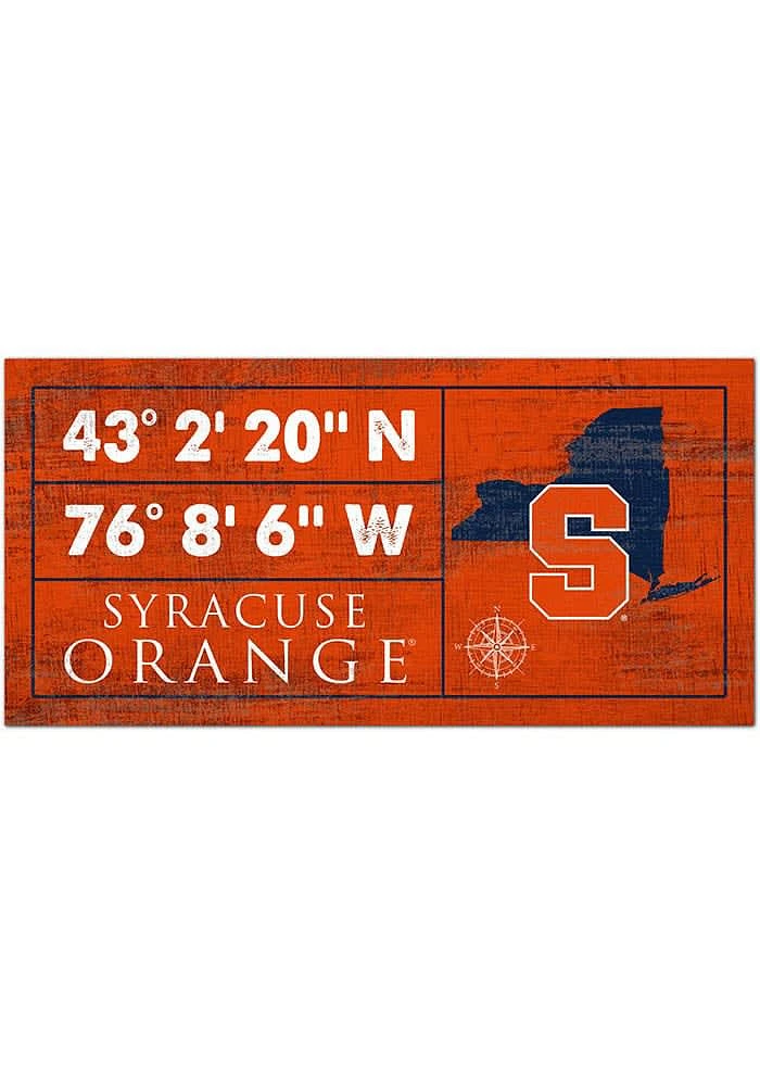 Syracuse Orange Horizontal Coordinate Sign - Orange