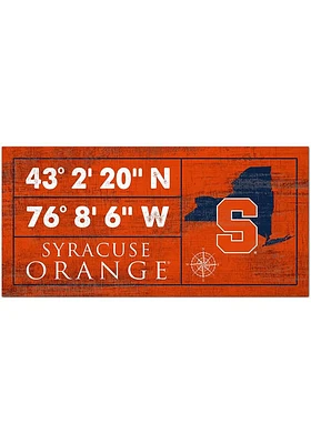 Syracuse Orange Horizontal Coordinate Sign - Orange