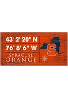 Syracuse Orange Horizontal Coordinate Sign - Orange