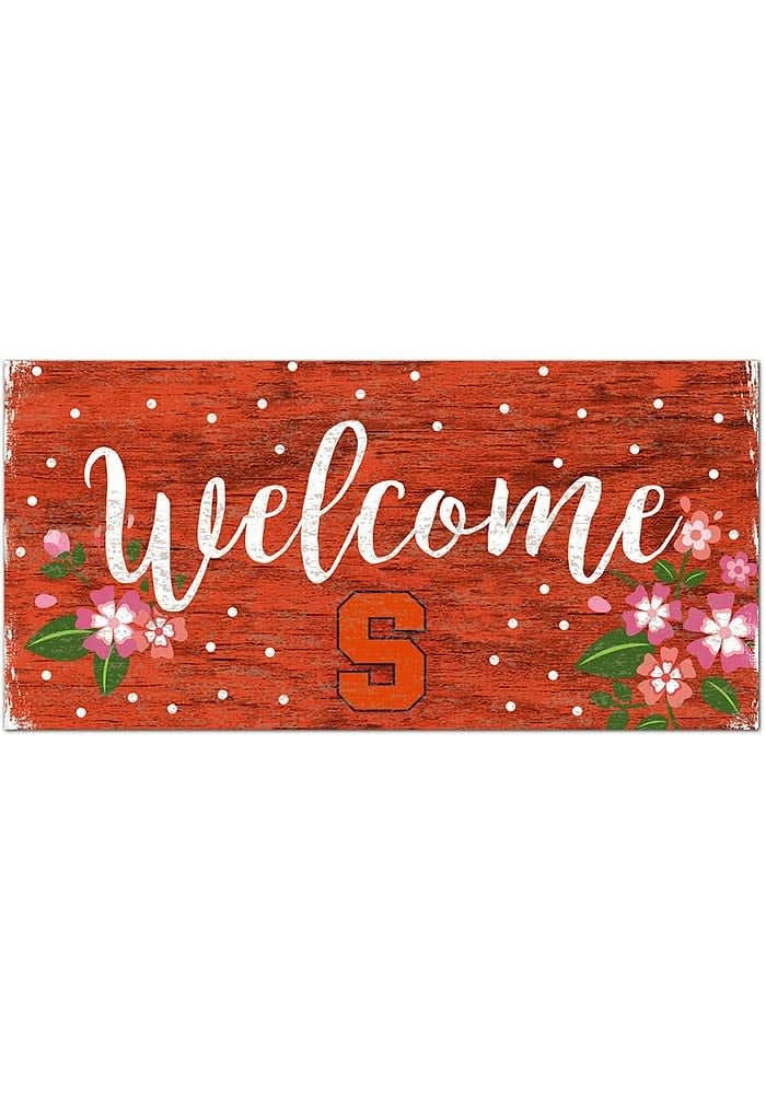 Syracuse Orange Welcome Floral Sign - Orange