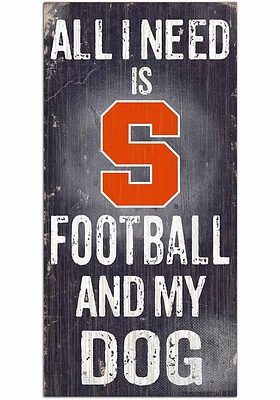 Syracuse Orange Football and My Dog Sign - Orange