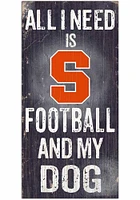 Syracuse Orange Football and My Dog Sign - Orange