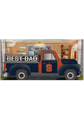 Syracuse Orange Best Dad Truck Sign - Orange