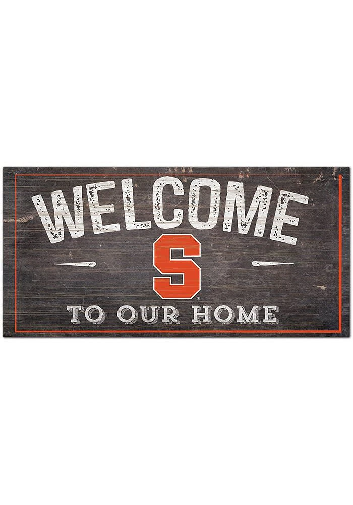 Syracuse Orange Welcome Distressed Sign - Orange