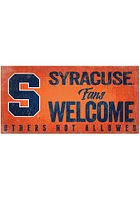Syracuse Orange Fans Welcome 6x12 Sign - Orange