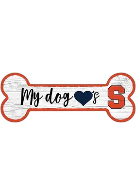 Syracuse Orange Dog Bone 6x12 Sign - Orange
