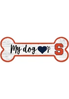 Syracuse Orange Dog Bone 6x12 Sign - Orange