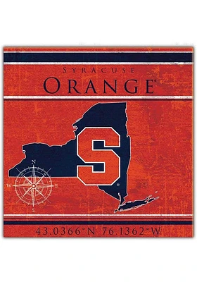Syracuse Orange Coordinates Sign - Orange