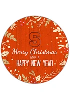 Syracuse Orange Merry Christmas and New Year Circle Sign - Orange