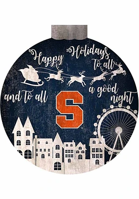 Syracuse Orange Christmas Village Sign - Orange