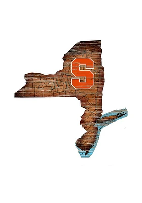 Syracuse Orange Mini Roadmap State Sign - Orange